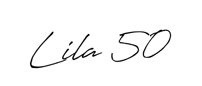 Create a beautiful signature design for name Lila 50. With this signature (Antro_Vectra_Bolder) fonts, you can make a handwritten signature for free. Lila 50 signature style 7 images and pictures png