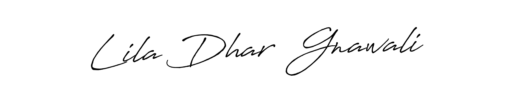 Create a beautiful signature design for name Lila Dhar  Gnawali. With this signature (Antro_Vectra_Bolder) fonts, you can make a handwritten signature for free. Lila Dhar  Gnawali signature style 7 images and pictures png