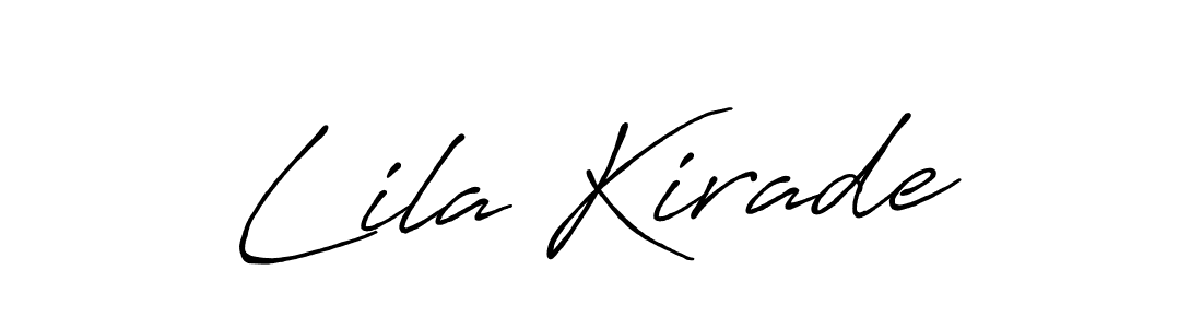 Also You can easily find your signature by using the search form. We will create Lila Kirade name handwritten signature images for you free of cost using Antro_Vectra_Bolder sign style. Lila Kirade signature style 7 images and pictures png