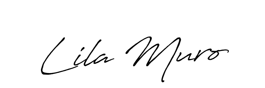 How to make Lila Muro name signature. Use Antro_Vectra_Bolder style for creating short signs online. This is the latest handwritten sign. Lila Muro signature style 7 images and pictures png