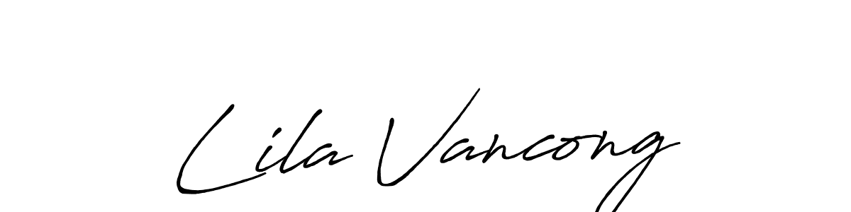 Also You can easily find your signature by using the search form. We will create Lila Vancong name handwritten signature images for you free of cost using Antro_Vectra_Bolder sign style. Lila Vancong signature style 7 images and pictures png