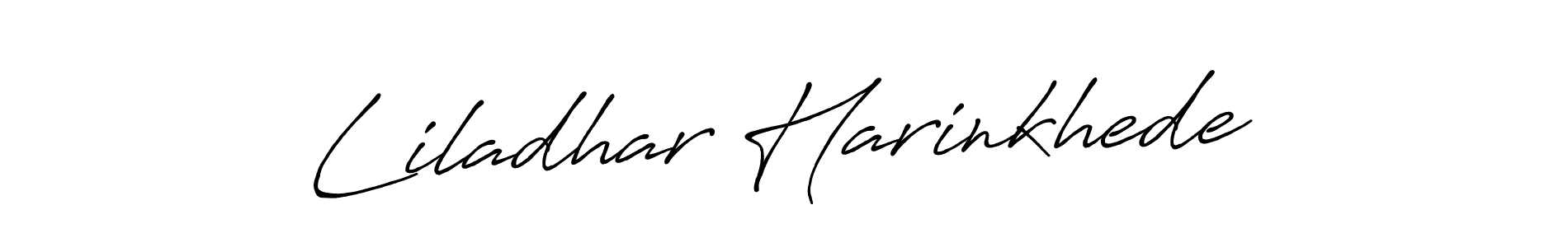 Also You can easily find your signature by using the search form. We will create Liladhar Harinkhede name handwritten signature images for you free of cost using Antro_Vectra_Bolder sign style. Liladhar Harinkhede signature style 7 images and pictures png