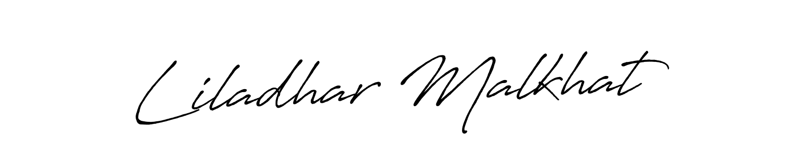 How to make Liladhar Malkhat signature? Antro_Vectra_Bolder is a professional autograph style. Create handwritten signature for Liladhar Malkhat name. Liladhar Malkhat signature style 7 images and pictures png