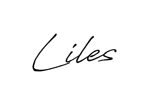 Design your own signature with our free online signature maker. With this signature software, you can create a handwritten (Antro_Vectra_Bolder) signature for name Liles. Liles signature style 7 images and pictures png