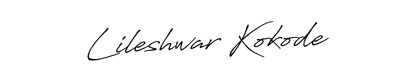 if you are searching for the best signature style for your name Lileshwar Kokode. so please give up your signature search. here we have designed multiple signature styles  using Antro_Vectra_Bolder. Lileshwar Kokode signature style 7 images and pictures png