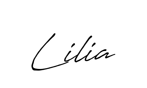 Make a beautiful signature design for name Lilia. With this signature (Antro_Vectra_Bolder) style, you can create a handwritten signature for free. Lilia signature style 7 images and pictures png