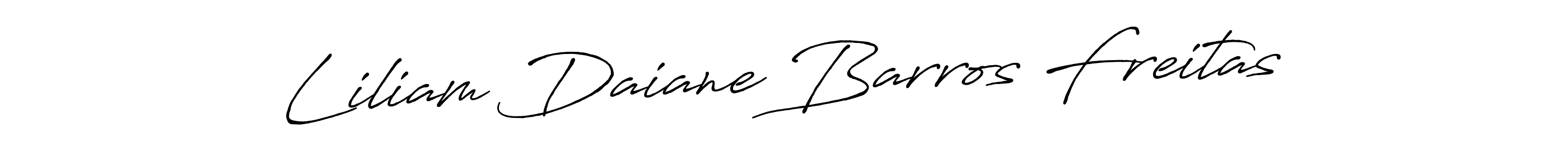 Create a beautiful signature design for name Liliam Daiane Barros Freitas. With this signature (Antro_Vectra_Bolder) fonts, you can make a handwritten signature for free. Liliam Daiane Barros Freitas signature style 7 images and pictures png