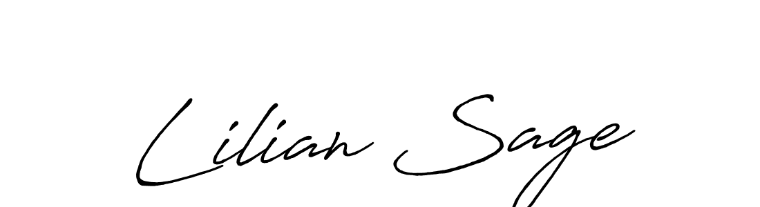 Also we have Lilian Sage name is the best signature style. Create professional handwritten signature collection using Antro_Vectra_Bolder autograph style. Lilian Sage signature style 7 images and pictures png