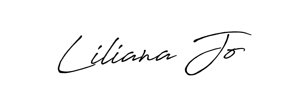 You should practise on your own different ways (Antro_Vectra_Bolder) to write your name (Liliana Jo) in signature. don't let someone else do it for you. Liliana Jo signature style 7 images and pictures png