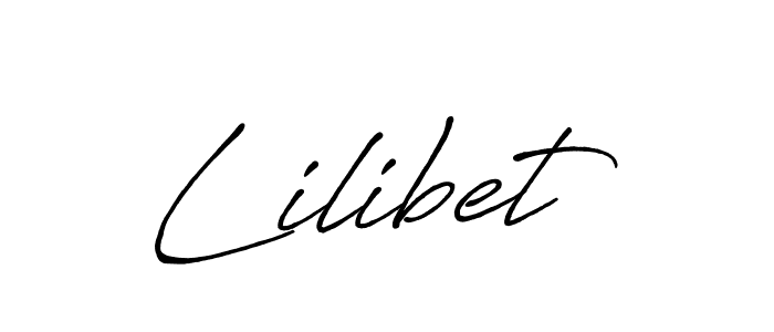 You should practise on your own different ways (Antro_Vectra_Bolder) to write your name (Lilibet) in signature. don't let someone else do it for you. Lilibet signature style 7 images and pictures png