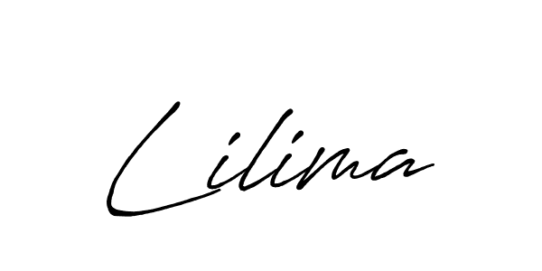 Create a beautiful signature design for name Lilima. With this signature (Antro_Vectra_Bolder) fonts, you can make a handwritten signature for free. Lilima signature style 7 images and pictures png