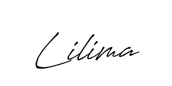 Create a beautiful signature design for name Lilima. With this signature (Antro_Vectra_Bolder) fonts, you can make a handwritten signature for free. Lilima signature style 7 images and pictures png