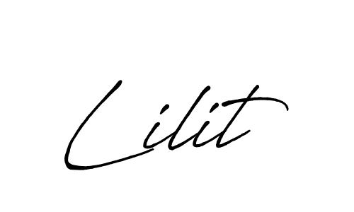 Make a beautiful signature design for name Lilit. With this signature (Antro_Vectra_Bolder) style, you can create a handwritten signature for free. Lilit signature style 7 images and pictures png