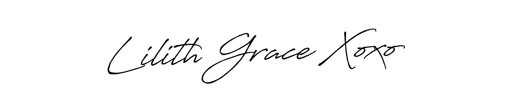 Similarly Antro_Vectra_Bolder is the best handwritten signature design. Signature creator online .You can use it as an online autograph creator for name Lilith Grace Xoxo. Lilith Grace Xoxo signature style 7 images and pictures png