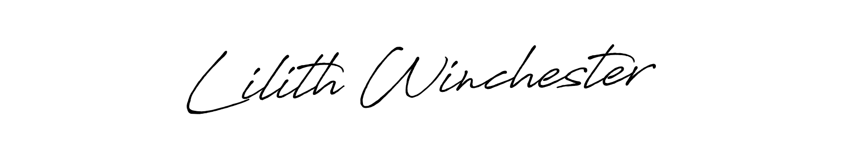 You should practise on your own different ways (Antro_Vectra_Bolder) to write your name (Lilith Winchester) in signature. don't let someone else do it for you. Lilith Winchester signature style 7 images and pictures png