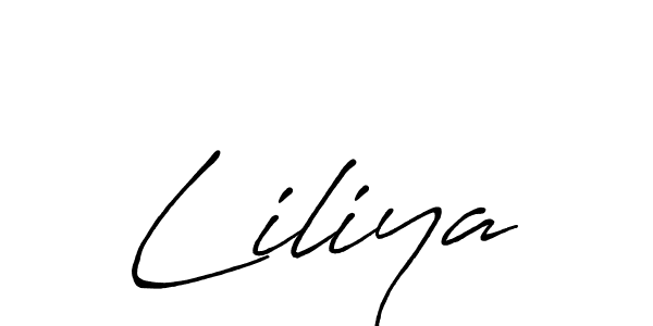 Also You can easily find your signature by using the search form. We will create Liliya name handwritten signature images for you free of cost using Antro_Vectra_Bolder sign style. Liliya signature style 7 images and pictures png
