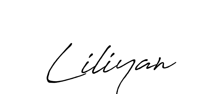 Also we have Liliyan name is the best signature style. Create professional handwritten signature collection using Antro_Vectra_Bolder autograph style. Liliyan signature style 7 images and pictures png