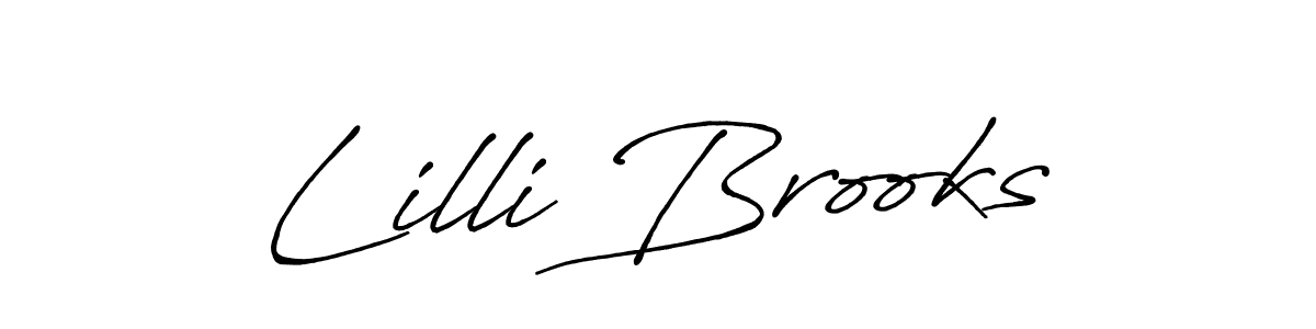 How to Draw Lilli Brooks signature style? Antro_Vectra_Bolder is a latest design signature styles for name Lilli Brooks. Lilli Brooks signature style 7 images and pictures png