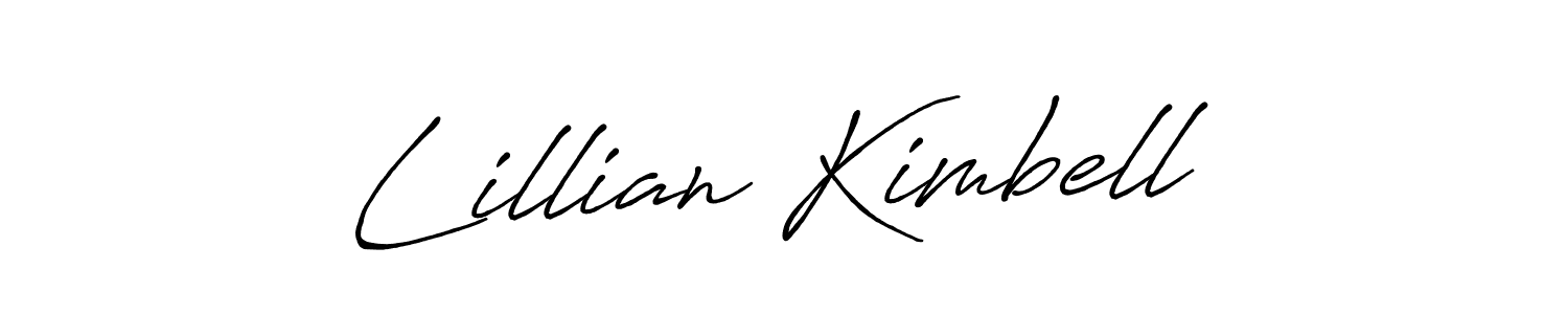 Make a beautiful signature design for name Lillian Kimbell. With this signature (Antro_Vectra_Bolder) style, you can create a handwritten signature for free. Lillian Kimbell signature style 7 images and pictures png
