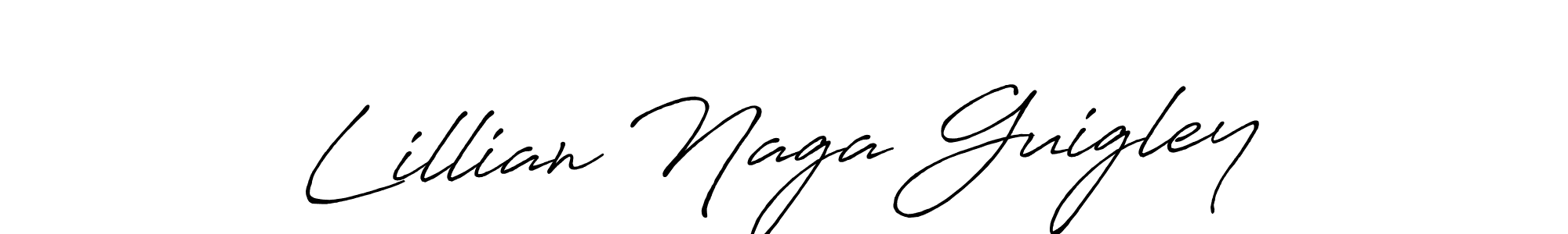 Make a beautiful signature design for name Lillian Naga Guigley. With this signature (Antro_Vectra_Bolder) style, you can create a handwritten signature for free. Lillian Naga Guigley signature style 7 images and pictures png