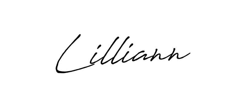 Make a beautiful signature design for name Lilliann. With this signature (Antro_Vectra_Bolder) style, you can create a handwritten signature for free. Lilliann signature style 7 images and pictures png