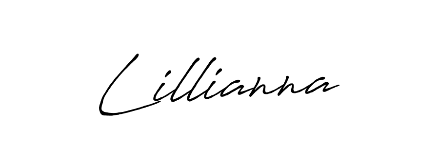 Make a beautiful signature design for name Lillianna. With this signature (Antro_Vectra_Bolder) style, you can create a handwritten signature for free. Lillianna signature style 7 images and pictures png