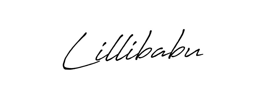 Lillibabu stylish signature style. Best Handwritten Sign (Antro_Vectra_Bolder) for my name. Handwritten Signature Collection Ideas for my name Lillibabu. Lillibabu signature style 7 images and pictures png