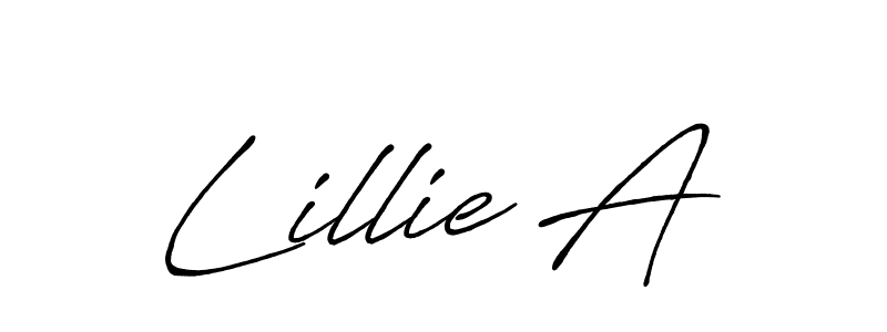 Also we have Lillie A name is the best signature style. Create professional handwritten signature collection using Antro_Vectra_Bolder autograph style. Lillie A signature style 7 images and pictures png