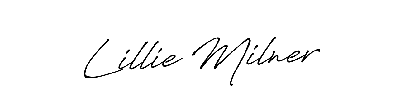 The best way (Antro_Vectra_Bolder) to make a short signature is to pick only two or three words in your name. The name Lillie Milner include a total of six letters. For converting this name. Lillie Milner signature style 7 images and pictures png