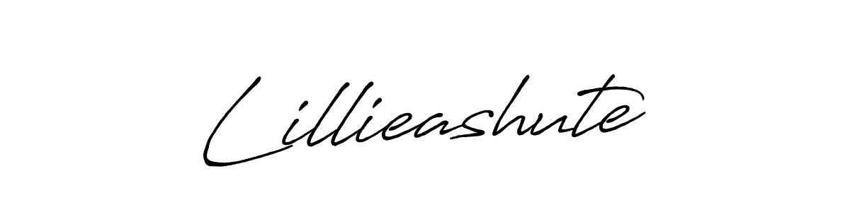 How to make Lillieashute signature? Antro_Vectra_Bolder is a professional autograph style. Create handwritten signature for Lillieashute name. Lillieashute signature style 7 images and pictures png