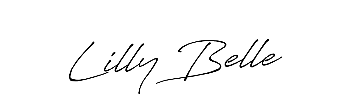 Antro_Vectra_Bolder is a professional signature style that is perfect for those who want to add a touch of class to their signature. It is also a great choice for those who want to make their signature more unique. Get Lilly Belle name to fancy signature for free. Lilly Belle signature style 7 images and pictures png