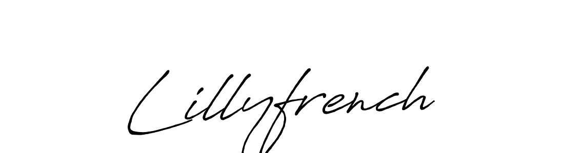 Create a beautiful signature design for name Lillyfrench. With this signature (Antro_Vectra_Bolder) fonts, you can make a handwritten signature for free. Lillyfrench signature style 7 images and pictures png