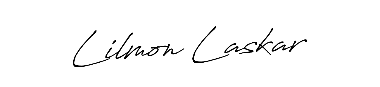 Make a beautiful signature design for name Lilmon Laskar. With this signature (Antro_Vectra_Bolder) style, you can create a handwritten signature for free. Lilmon Laskar signature style 7 images and pictures png