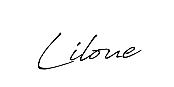 Design your own signature with our free online signature maker. With this signature software, you can create a handwritten (Antro_Vectra_Bolder) signature for name Liloue. Liloue signature style 7 images and pictures png