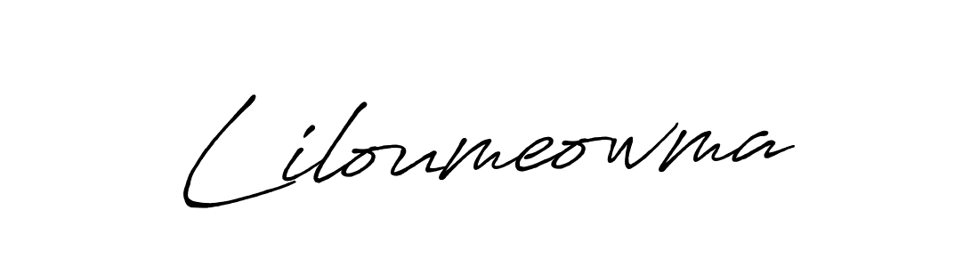 Design your own signature with our free online signature maker. With this signature software, you can create a handwritten (Antro_Vectra_Bolder) signature for name Liloumeowma. Liloumeowma signature style 7 images and pictures png