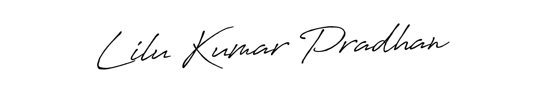 The best way (Antro_Vectra_Bolder) to make a short signature is to pick only two or three words in your name. The name Lilu Kumar Pradhan include a total of six letters. For converting this name. Lilu Kumar Pradhan signature style 7 images and pictures png
