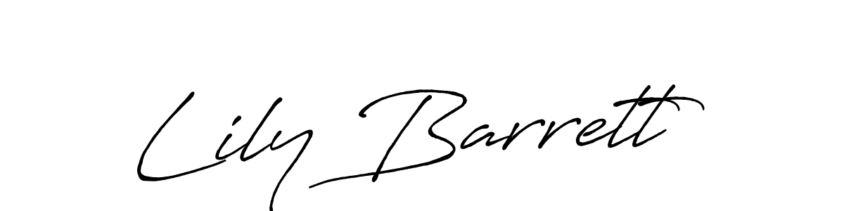 Lily Barrett stylish signature style. Best Handwritten Sign (Antro_Vectra_Bolder) for my name. Handwritten Signature Collection Ideas for my name Lily Barrett. Lily Barrett signature style 7 images and pictures png