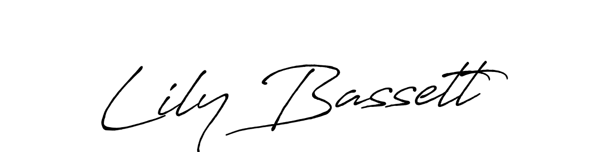 Lily Bassett stylish signature style. Best Handwritten Sign (Antro_Vectra_Bolder) for my name. Handwritten Signature Collection Ideas for my name Lily Bassett. Lily Bassett signature style 7 images and pictures png