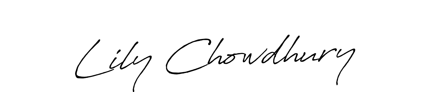 You should practise on your own different ways (Antro_Vectra_Bolder) to write your name (Lily Chowdhury) in signature. don't let someone else do it for you. Lily Chowdhury signature style 7 images and pictures png