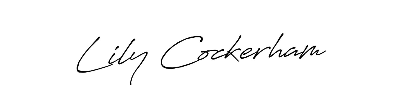 Create a beautiful signature design for name Lily Cockerham. With this signature (Antro_Vectra_Bolder) fonts, you can make a handwritten signature for free. Lily Cockerham signature style 7 images and pictures png