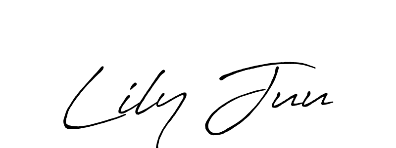 The best way (Antro_Vectra_Bolder) to make a short signature is to pick only two or three words in your name. The name Lily Juu include a total of six letters. For converting this name. Lily Juu signature style 7 images and pictures png