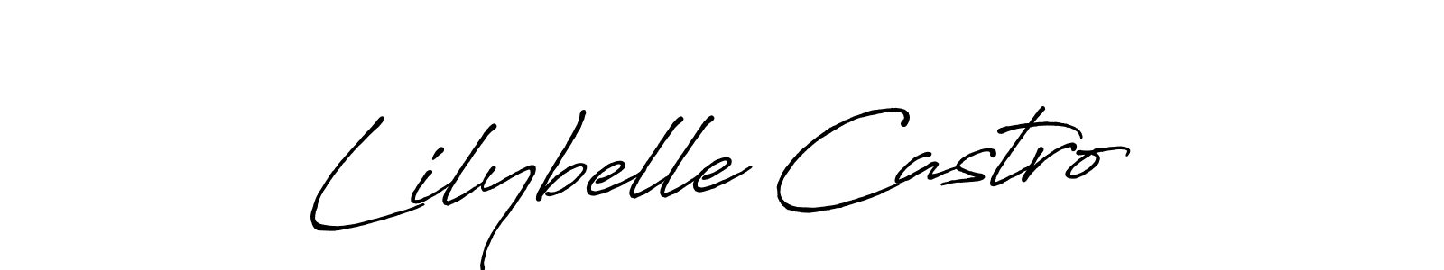 if you are searching for the best signature style for your name Lilybelle Castro. so please give up your signature search. here we have designed multiple signature styles  using Antro_Vectra_Bolder. Lilybelle Castro signature style 7 images and pictures png