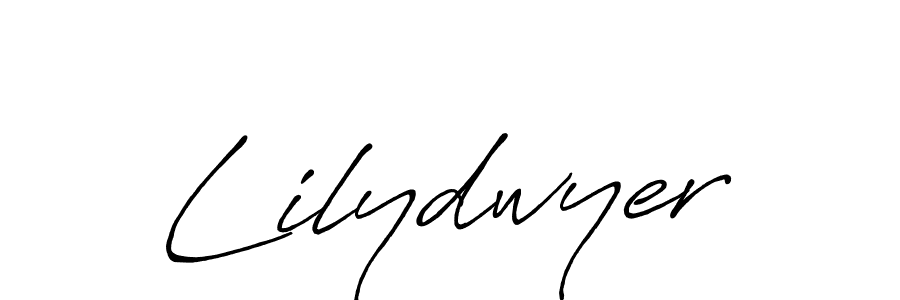 Similarly Antro_Vectra_Bolder is the best handwritten signature design. Signature creator online .You can use it as an online autograph creator for name Lilydwyer. Lilydwyer signature style 7 images and pictures png