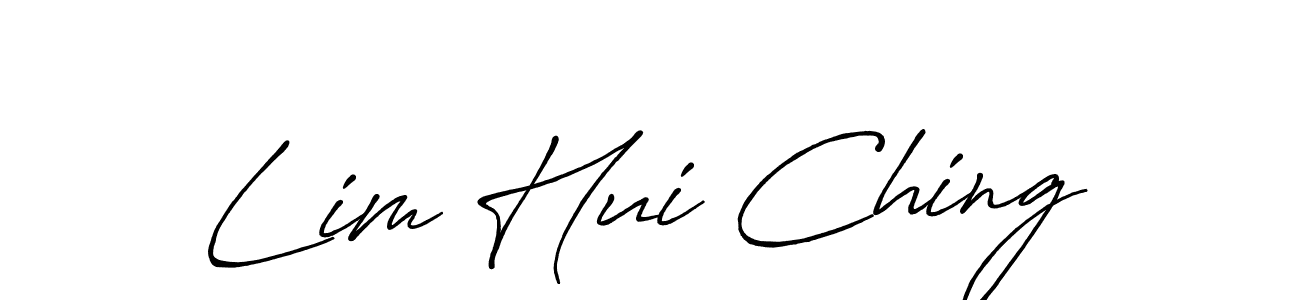 Use a signature maker to create a handwritten signature online. With this signature software, you can design (Antro_Vectra_Bolder) your own signature for name Lim Hui Ching. Lim Hui Ching signature style 7 images and pictures png