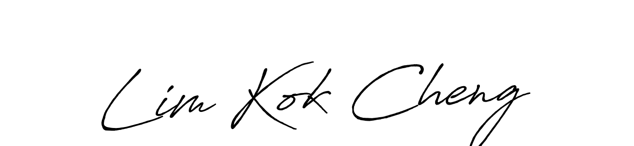 Lim Kok Cheng stylish signature style. Best Handwritten Sign (Antro_Vectra_Bolder) for my name. Handwritten Signature Collection Ideas for my name Lim Kok Cheng. Lim Kok Cheng signature style 7 images and pictures png