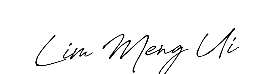 You should practise on your own different ways (Antro_Vectra_Bolder) to write your name (Lim Meng Ui) in signature. don't let someone else do it for you. Lim Meng Ui signature style 7 images and pictures png