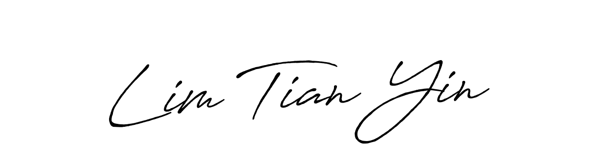 Also You can easily find your signature by using the search form. We will create Lim Tian Yin name handwritten signature images for you free of cost using Antro_Vectra_Bolder sign style. Lim Tian Yin signature style 7 images and pictures png