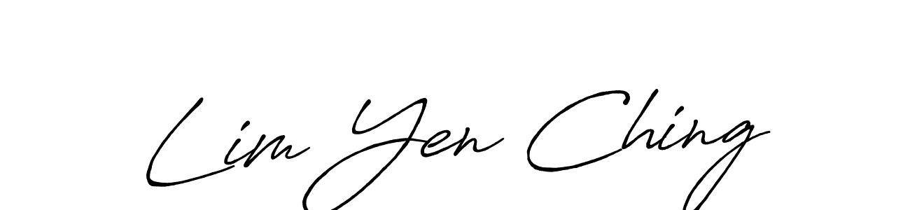 Also You can easily find your signature by using the search form. We will create Lim Yen Ching name handwritten signature images for you free of cost using Antro_Vectra_Bolder sign style. Lim Yen Ching signature style 7 images and pictures png