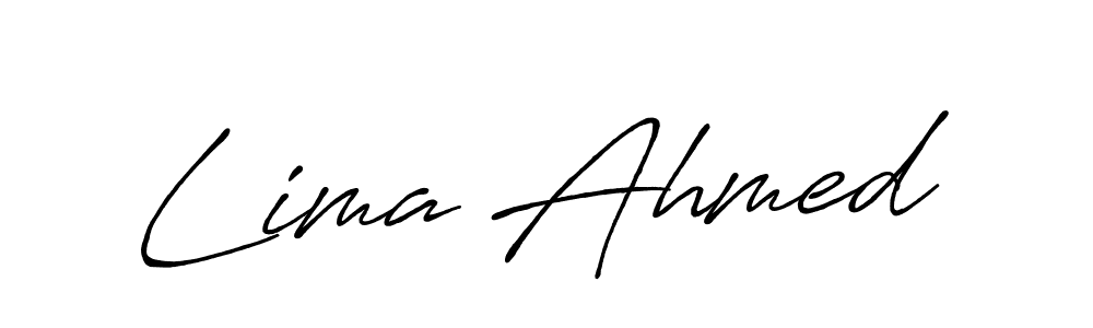 Use a signature maker to create a handwritten signature online. With this signature software, you can design (Antro_Vectra_Bolder) your own signature for name Lima Ahmed. Lima Ahmed signature style 7 images and pictures png