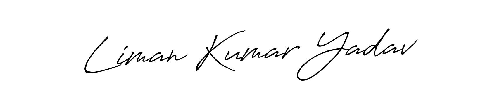 It looks lik you need a new signature style for name Liman Kumar Yadav. Design unique handwritten (Antro_Vectra_Bolder) signature with our free signature maker in just a few clicks. Liman Kumar Yadav signature style 7 images and pictures png
